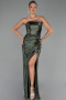 Abschlusskleid Lang Khaki ABU4944