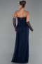 Abendkleid Lang Spitze Marineblau ABU6319