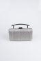 Abendtasche Laserschnitt Platin SH857