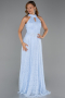 Abendkleid Lang Spitze Eisblau ABU6313