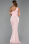 Abschlusskleid Lang Satin Puder ABU6331