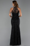 Abendkleid Lang Spitze Schwarz ABU6332