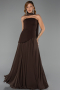 Braun Abschlusskleid Chiffon Lang ABU6042