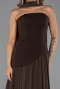 Braun Abschlusskleid Chiffon Lang ABU6042