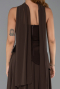 Braun Abschlusskleid Chiffon Lang ABU6042