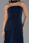 Marineblau Abschlusskleid Chiffon Lang ABU6042