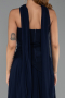 Marineblau Abschlusskleid Chiffon Lang ABU6042