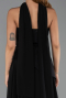 Schwarz Abschlusskleid Chiffon Lang ABU6042