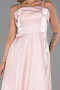Puder Abendkleid Satin Midi ABK2657