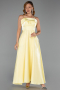 Gelb Abendkleid Satin Midi ABK2657
