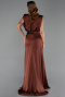 Hellbraun Abendkleid Satin Lang ABU2133