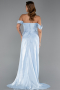 Eisblau Abendkleid Chiffon Lang ABU5974