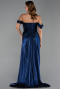 Marineblau Abendkleid Chiffon Lang ABU5974