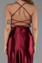 Abschlusskleid Lang Satin Kirschrot ABU2800