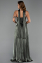 Dunkles Khaki Abschlusskleid Chiffon Lang ABU5957