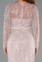 Puder Abendkleid Perlenbesetzt Lang ABU5649