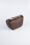 Abendtasche Leder Braun KC476
