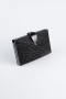 Abendtasche Gemustert Schwarz KC713