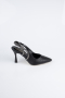 Stiletto Laserschnitt Schwarz MJ4102