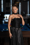 Abendkleid Lang Chiffon Schwarz ABU6322