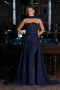 Abendkleid Lang Marineblau ABU6318