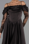 Abendkleid Midi Satin Braun ABK2552