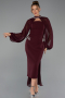 Partykleid Midi Weinrot ABK2664