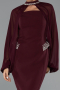 Partykleid Midi Weinrot ABK2664