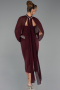 Partykleid Midi Weinrot ABK2664