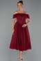 Partykleid Midi Weinrot ABK2665