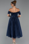 Partykleid Midi Marineblau ABK2665