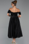 Partykleid Midi Schwarz ABK2665