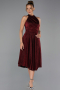 Partykleid Midi Weinrot ABK2638