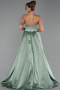 Abendkleid Lang Satin Minzgrün ABU6293