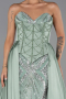 Abendkleid Lang Satin Minzgrün ABU6293