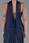 Abendkleid Lang Chiffon Marineblau ABU6335