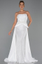 Abendkleid Lang Spitze Weiß ABU5615