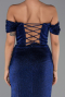 Abschlusskleid Lang Marineblau ABU6341
