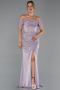 Abschlusskleid Lang Lavendel ABU6341