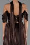 Abendkleid Lang Chiffon Braun ABU6342