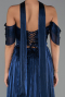 Abendkleid Lang Chiffon Marineblau ABU6342