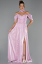 Abendkleid Lang Chiffon Puder ABU6342