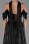 Abendkleid Lang Chiffon Schwarz ABU6342