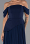 Abendkleid Lang Chiffon Marineblau ABU6345