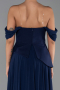 Abendkleid Lang Chiffon Marineblau ABU6345