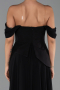 Abendkleid Lang Chiffon Schwarz ABU6345