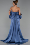 Abendkleid Lang Perlenbesetzt Indigo ABU6351