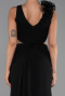Abschlusskleid Lang Chiffon Schwarz ABU6354