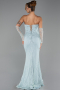 Abendkleid Lang Spitze Türkis ABU6355