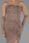 Abendkleid Lang Spitze Hellbraun ABU6355